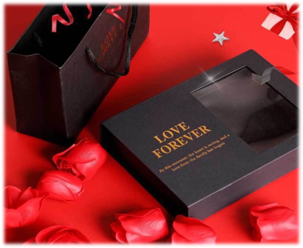 12RED ROSE PETALS JEWELLERY GIFT BOX Rising Shine Jewellery & Gifts