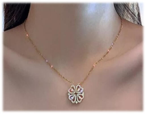 clover-leaf-heart-diamantes-pendant-necklace-rising shine-jewellery-jewelry-and-gifts-for-women-girls-present-gift-8