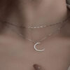 crescent-moon-and-twisted-bevelled-chain-double-layer-pendant-necklace-rising shine-jewellery-jewelry-and-gifts-for-women-girls-present-gift-2