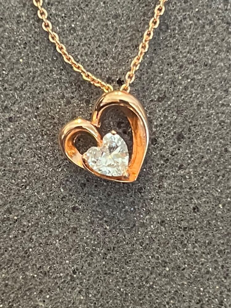 heart n heart diamantes pendant necklace rising shine jewellery jewelry gifts women girls present gift valentines 4