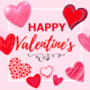 Valentine's - Happy Valentine's Pink Card