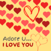 Valentine's - I Adore You - Gold Card